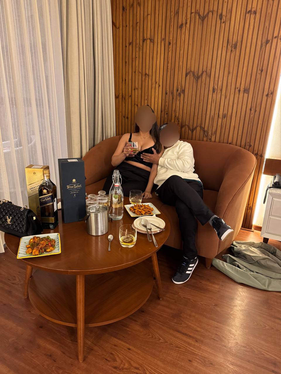 Jaslin With Room Service Boy
